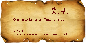 Keresztessy Amaranta névjegykártya